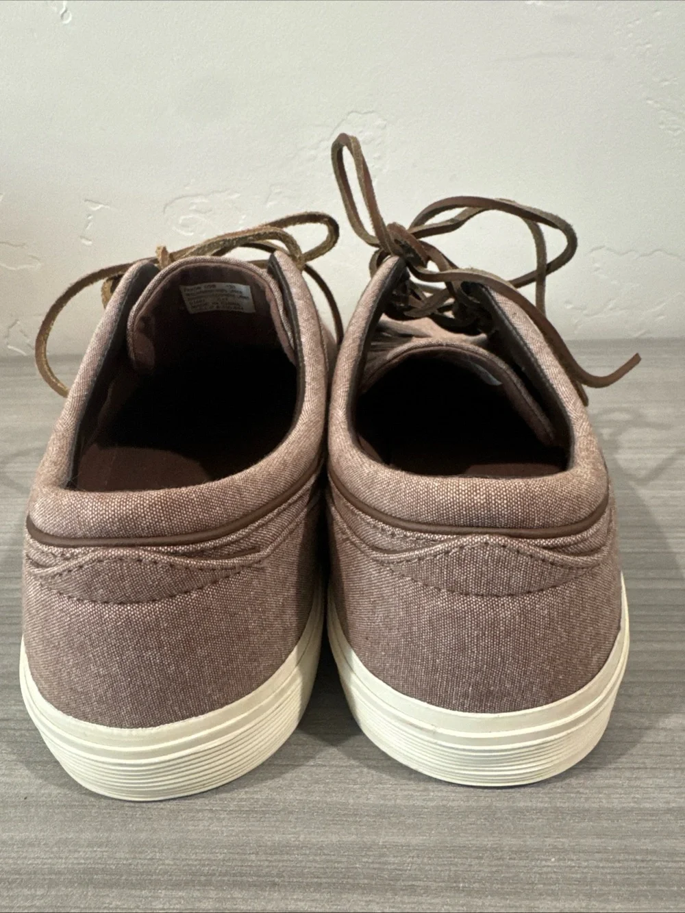 Polo Ralph Lauren Faxon Low Mens 13D Brown Canvas Sneakers Casual Shoes